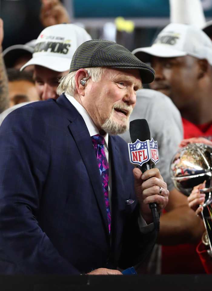 Former Steelers player Terry Bradshaw was the first NFL quarterback to win three Super Bowls.